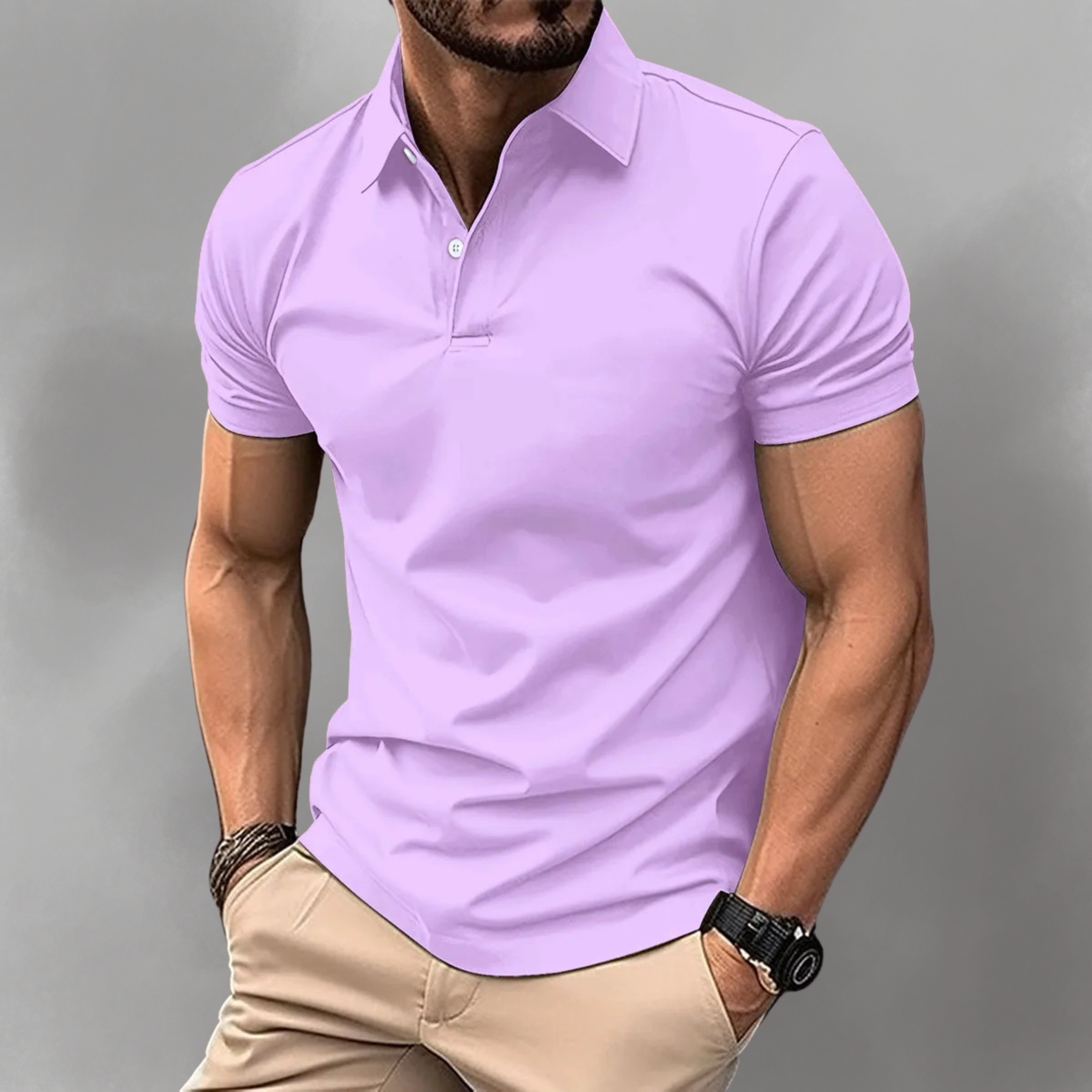 Polo homme | Polo coupe slim à col