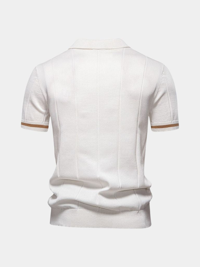 Polo homme | Polo en maille à col zippé