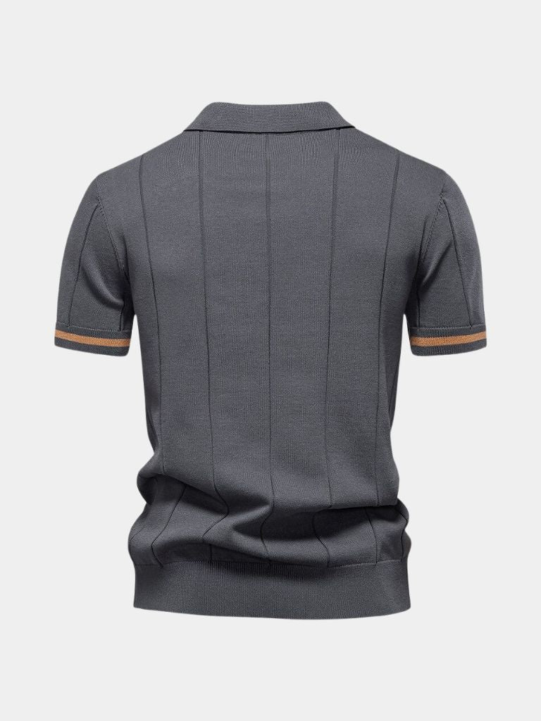 Polo homme | Polo en maille à col zippé