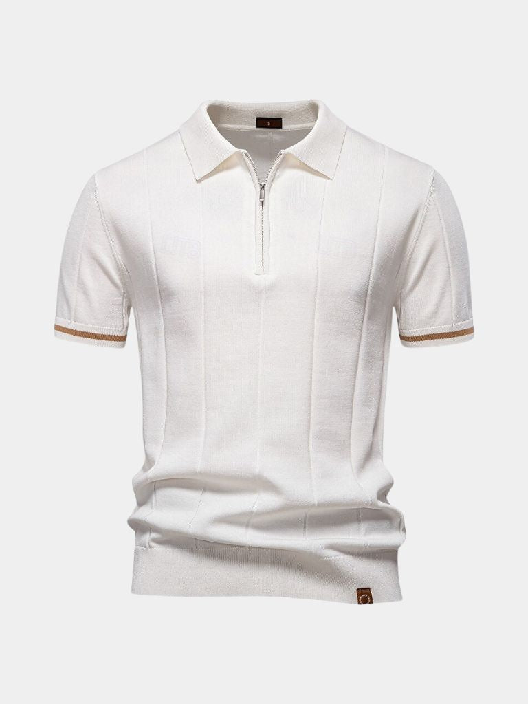 Polo homme | Polo en maille à col zippé