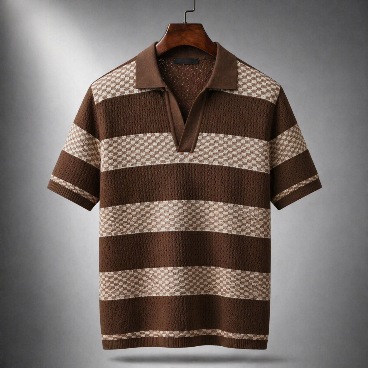 Polo homme | Polo en maille à motif ajouré