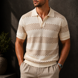 Polo homme | Polo en maille à motif ajouré