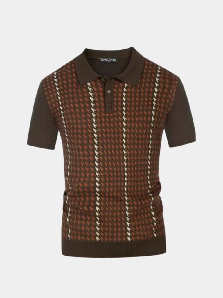 Polo homme | Polo en maille à motif rétro