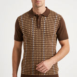 Polo homme | Polo en maille à motif rétro