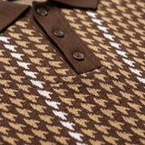 Polo homme | Polo en maille à motif rétro