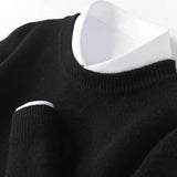 Pull classique uni à col rond | Sorties décontractées