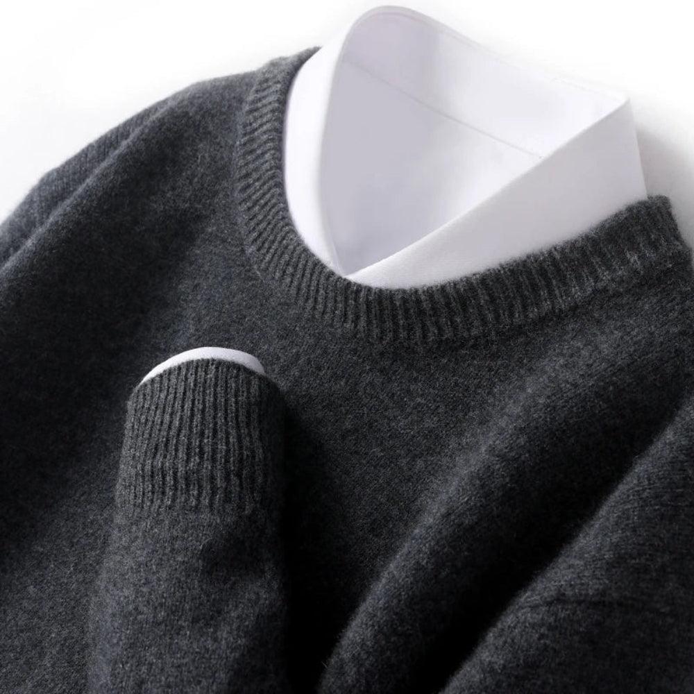 Pull classique uni à col rond | Sorties décontractées
