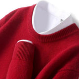 Pull classique uni à col rond | Sorties décontractées