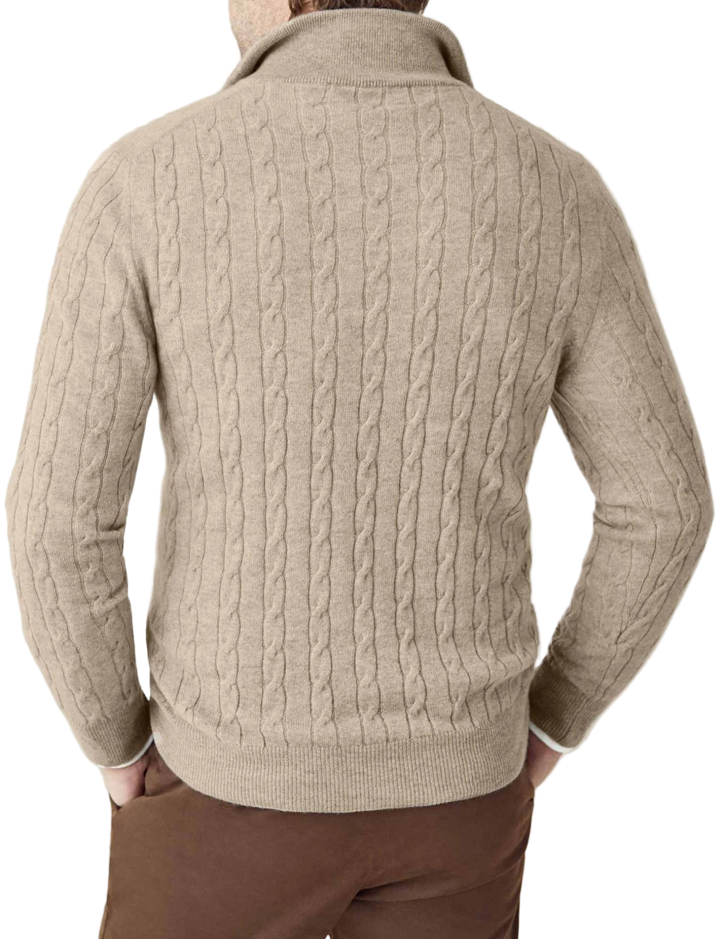 Pull col zippé homme torsadé | Sorties décontractées