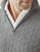 Pull col zippé homme torsadé | Sorties décontractées