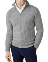 Pull col zippé homme torsadé | Sorties décontractées