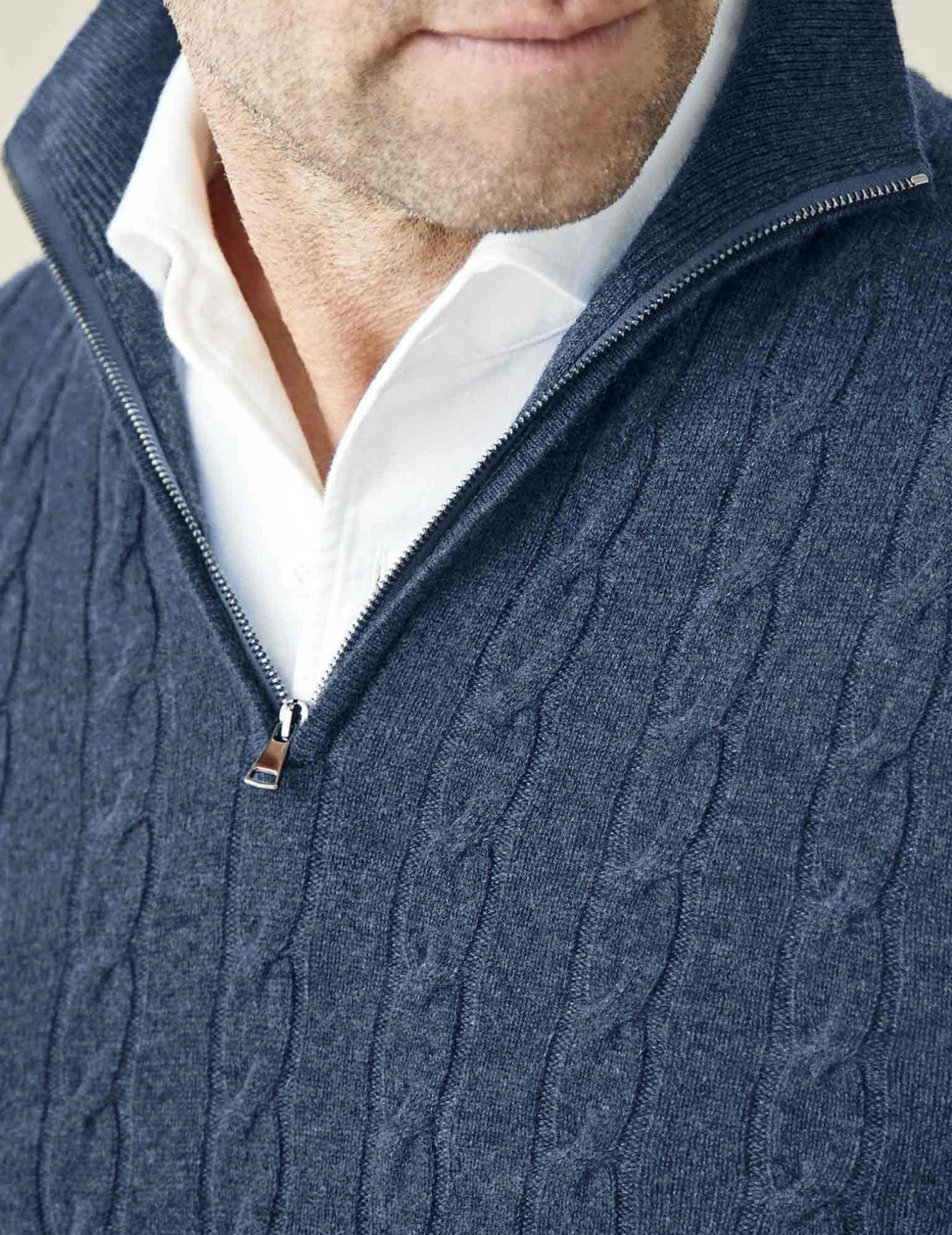 Pull col zippé homme torsadé | Sorties décontractées