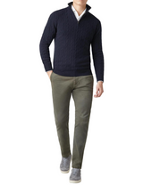 Pull col zippé homme torsadé | Sorties décontractées