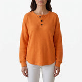 Pull en maille décontracté à col boutonné | Détente à la maison