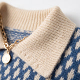 Pull femme chic à col contrastant | Sorties décontractées