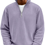 Pull nervuré à demi-zip | Superposition quotidienne