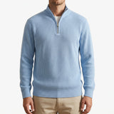Pull nervuré à demi-zip | Superposition quotidienne