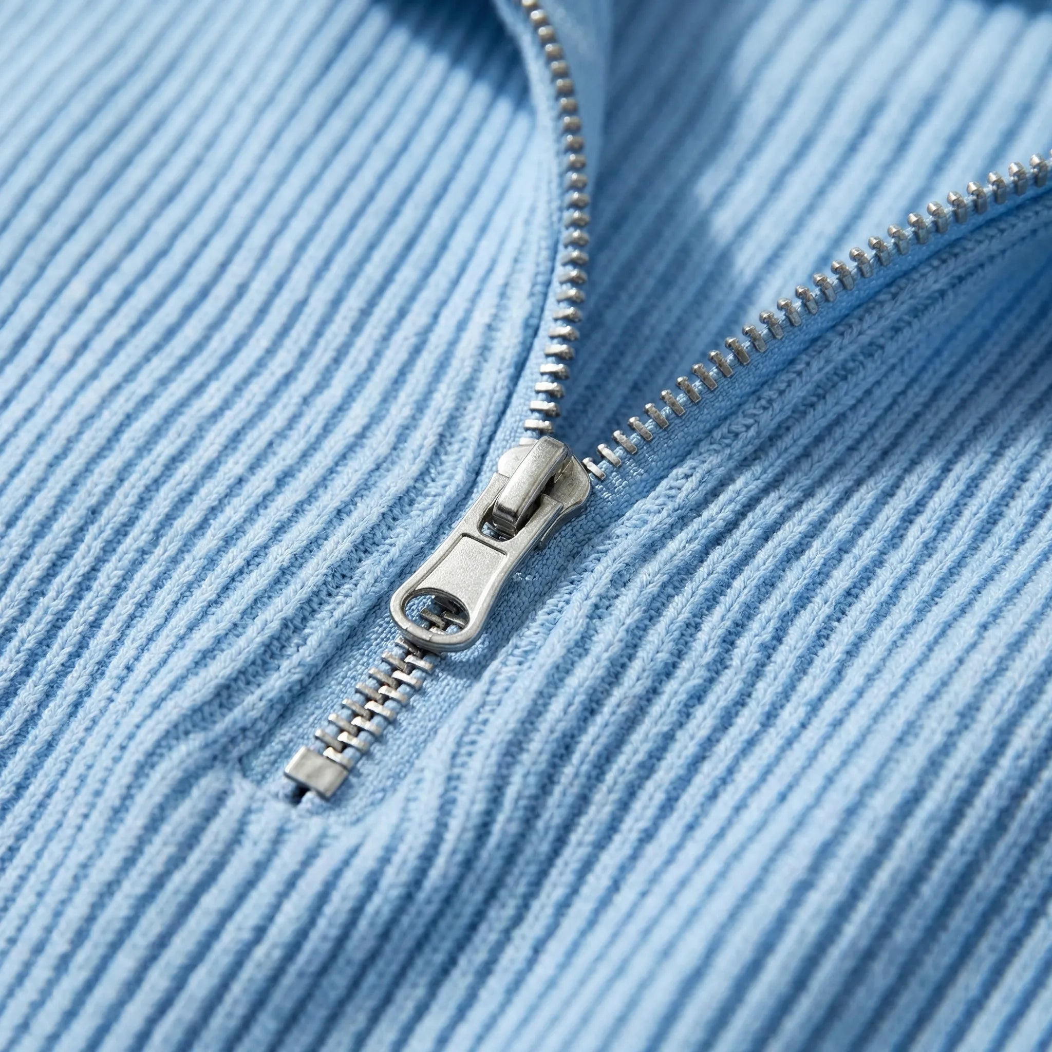 Pull nervuré à demi-zip | Superposition quotidienne