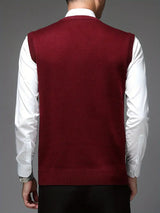 Pull sans manches à col en v | Tenue de bureau