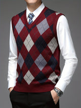Pull sans manches à col en v | Tenue de bureau
