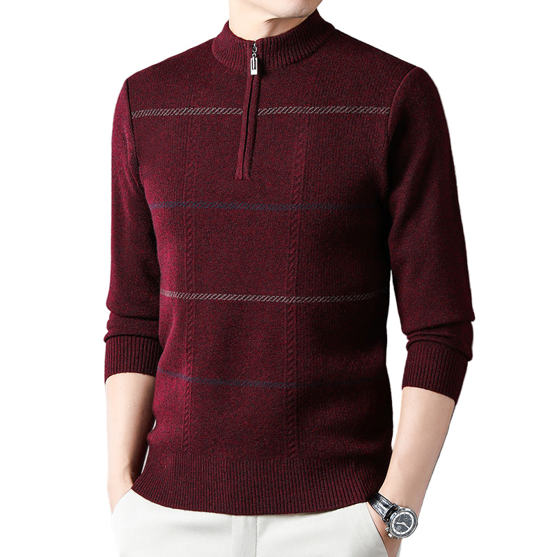 Pull zippé homme à rayures | Sorties décontractées