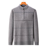 Pull zippé homme à rayures | Sorties décontractées