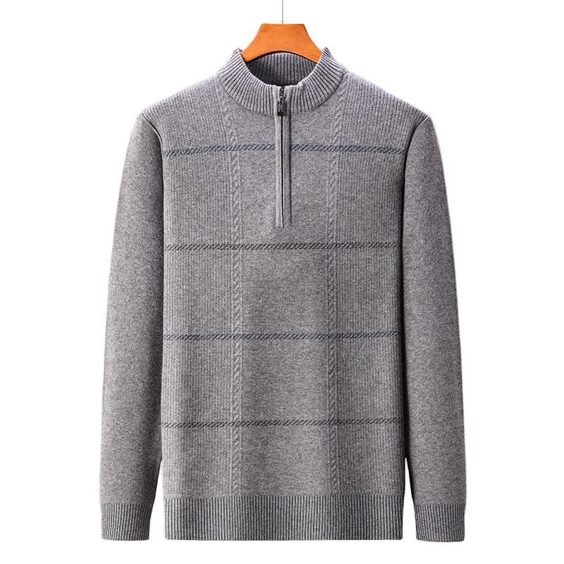 Pull zippé homme à rayures | Sorties décontractées