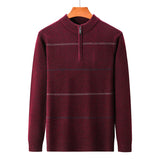 Pull zippé homme à rayures | Sorties décontractées