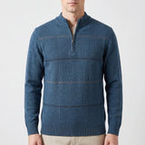 Pull zippé homme à rayures | Sorties décontractées