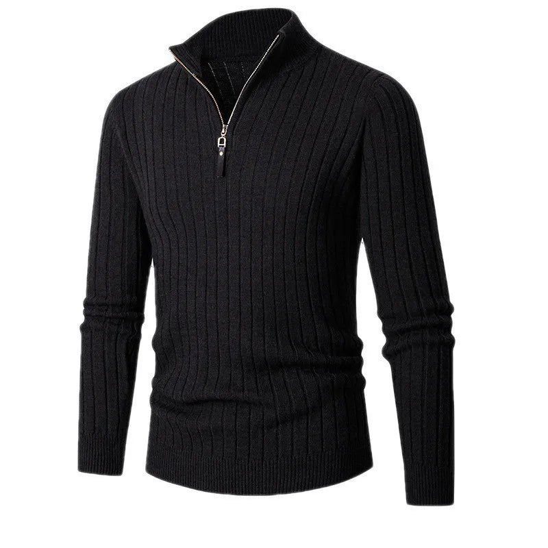 Pull zippé homme en maille côtelée | Tenues de bureau