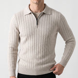 Pull zippé homme en maille côtelée | Tenues de bureau