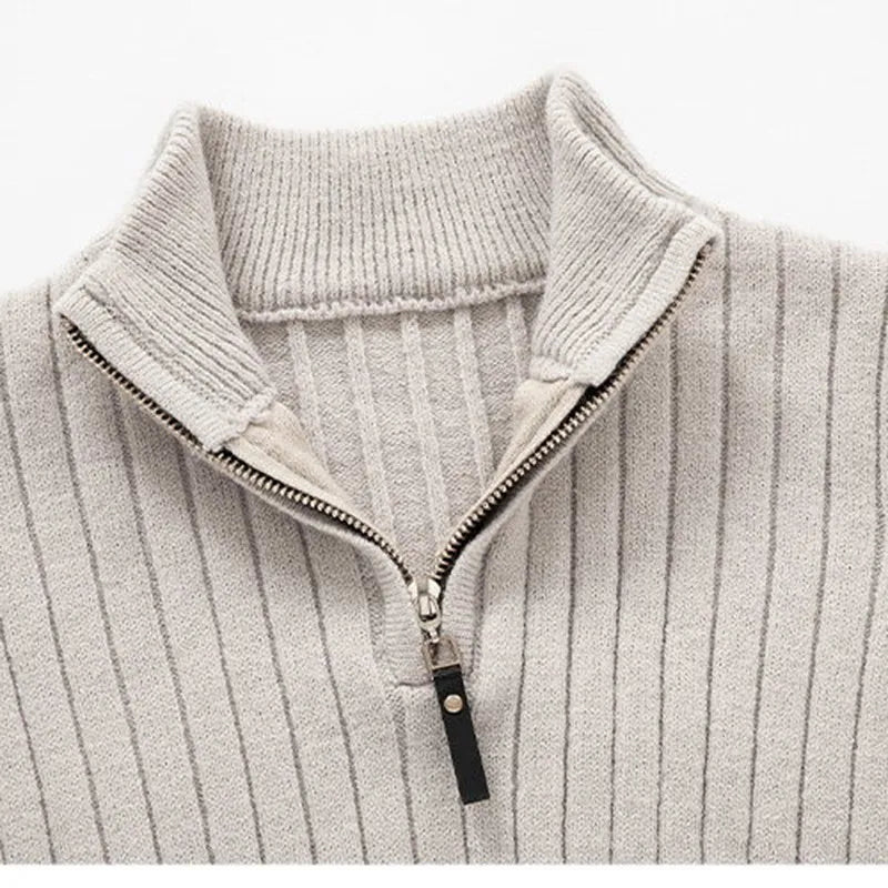 Pull zippé homme en maille côtelée | Tenues de bureau