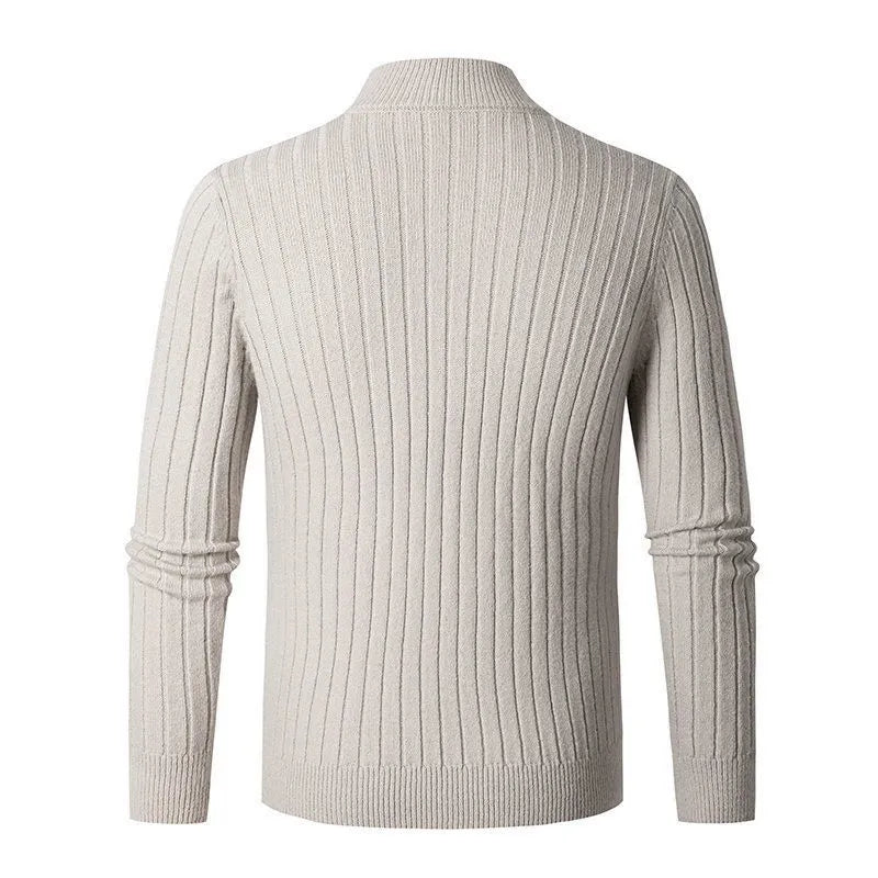 Pull zippé homme en maille côtelée | Tenues de bureau