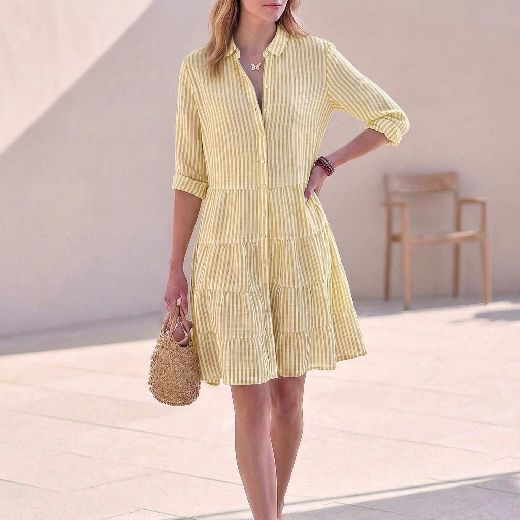 Robe chemisier femme rayée | Sorties estivales