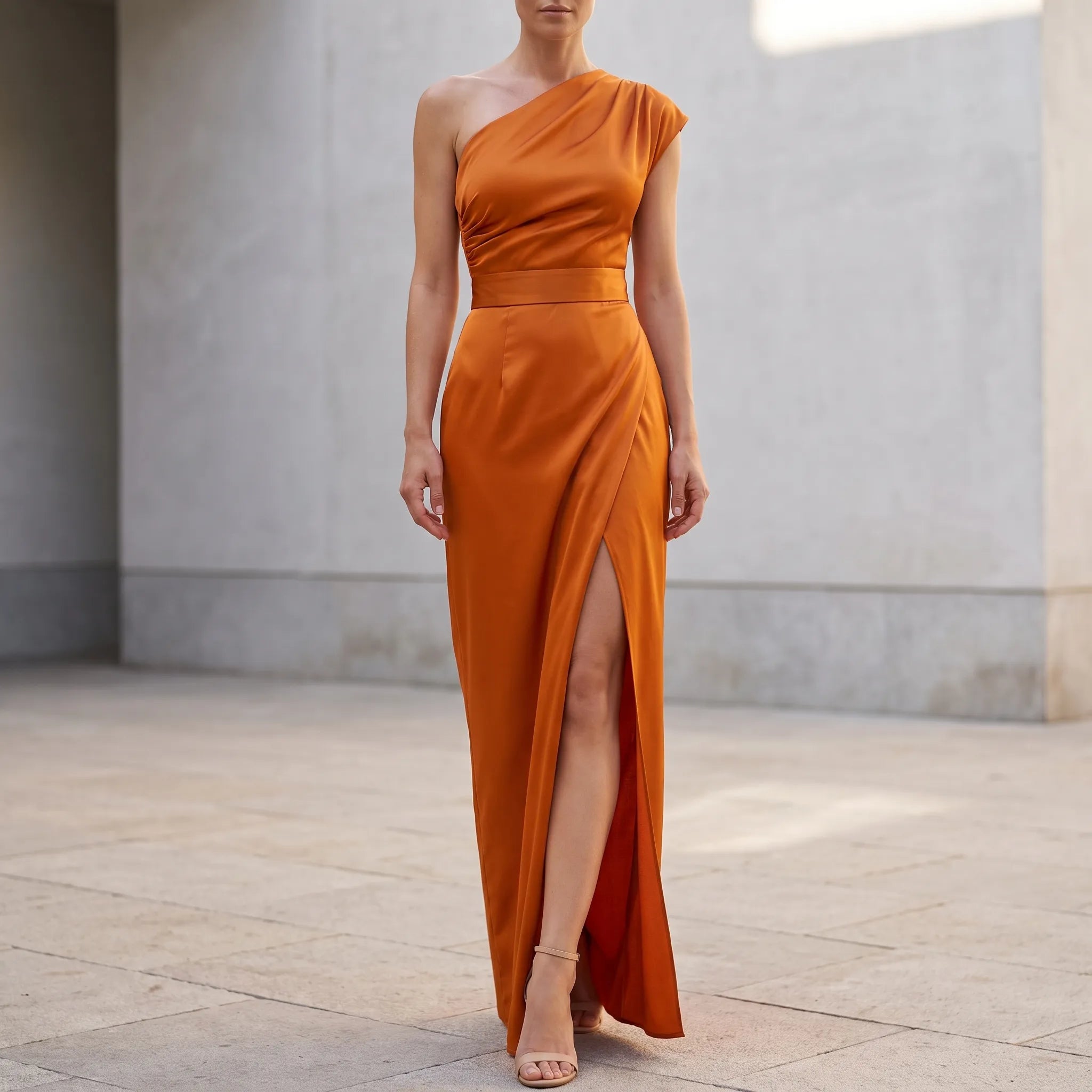 Robe de soirée asymétrique avec fente | Événements formels