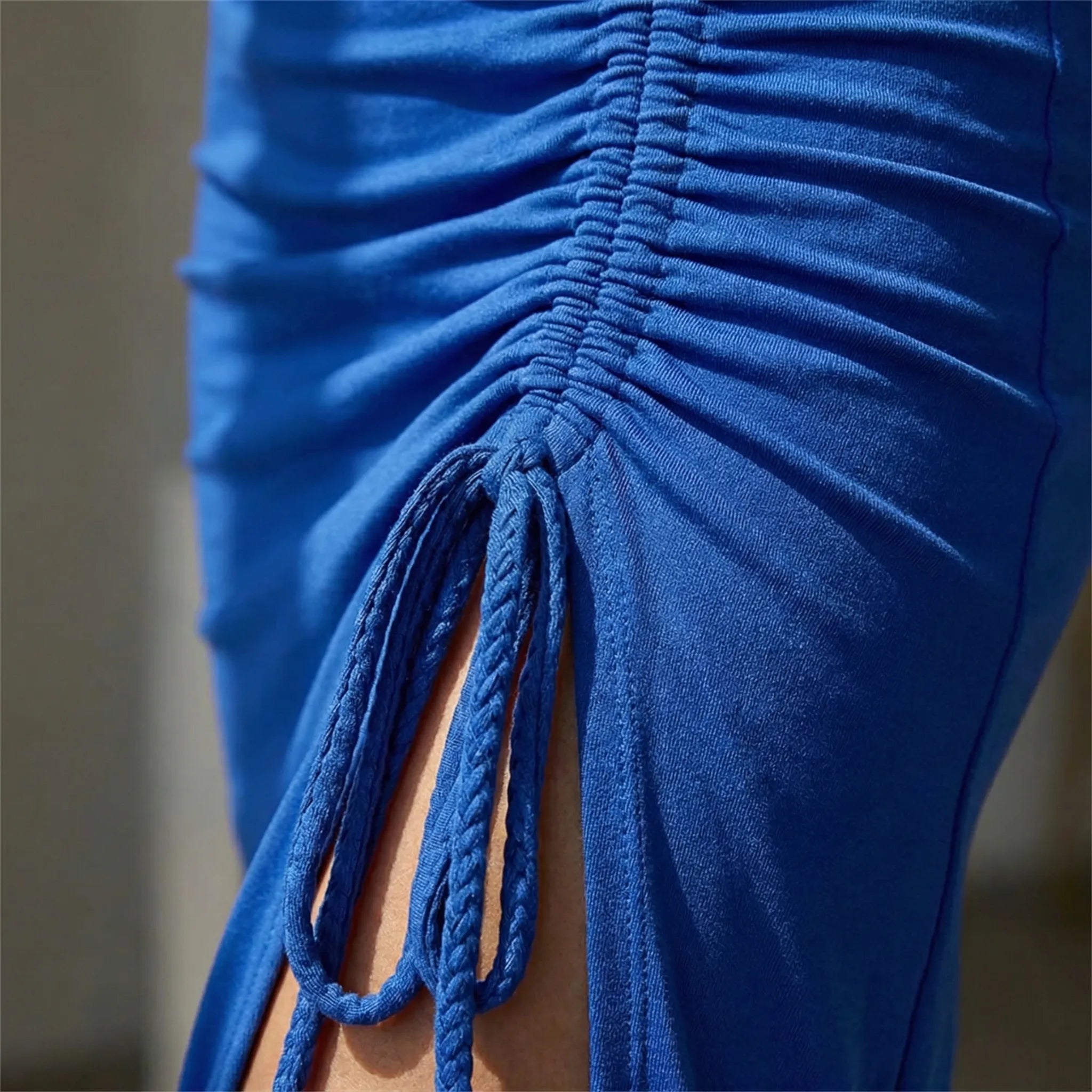 Robe de soirée longue froncée | Sorties en soirée