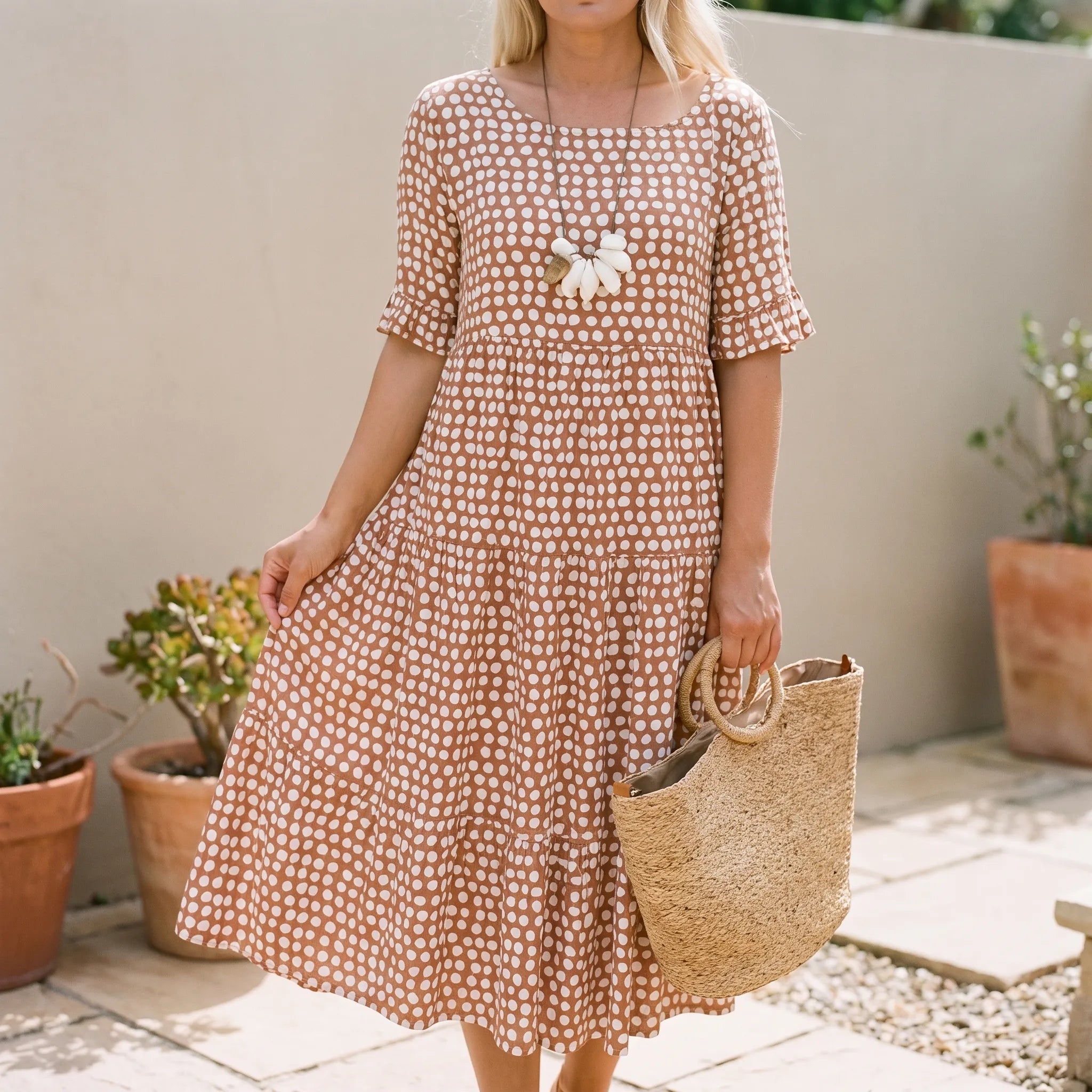 Robe femme | Robe fleurie à col en V