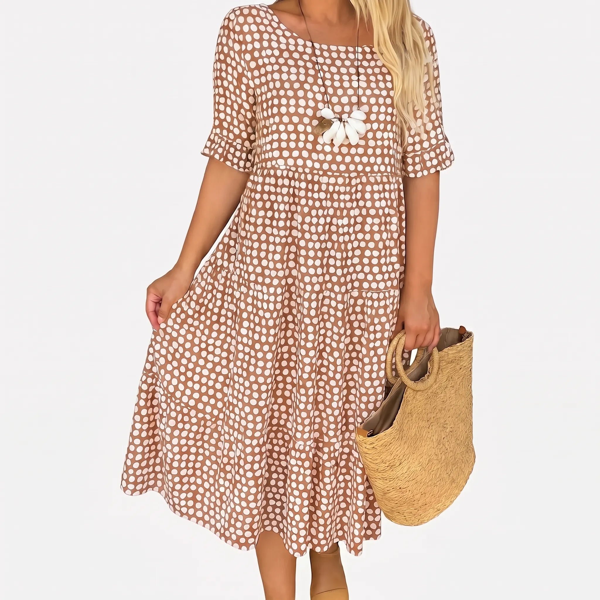 Robe femme | Robe fleurie à col en V