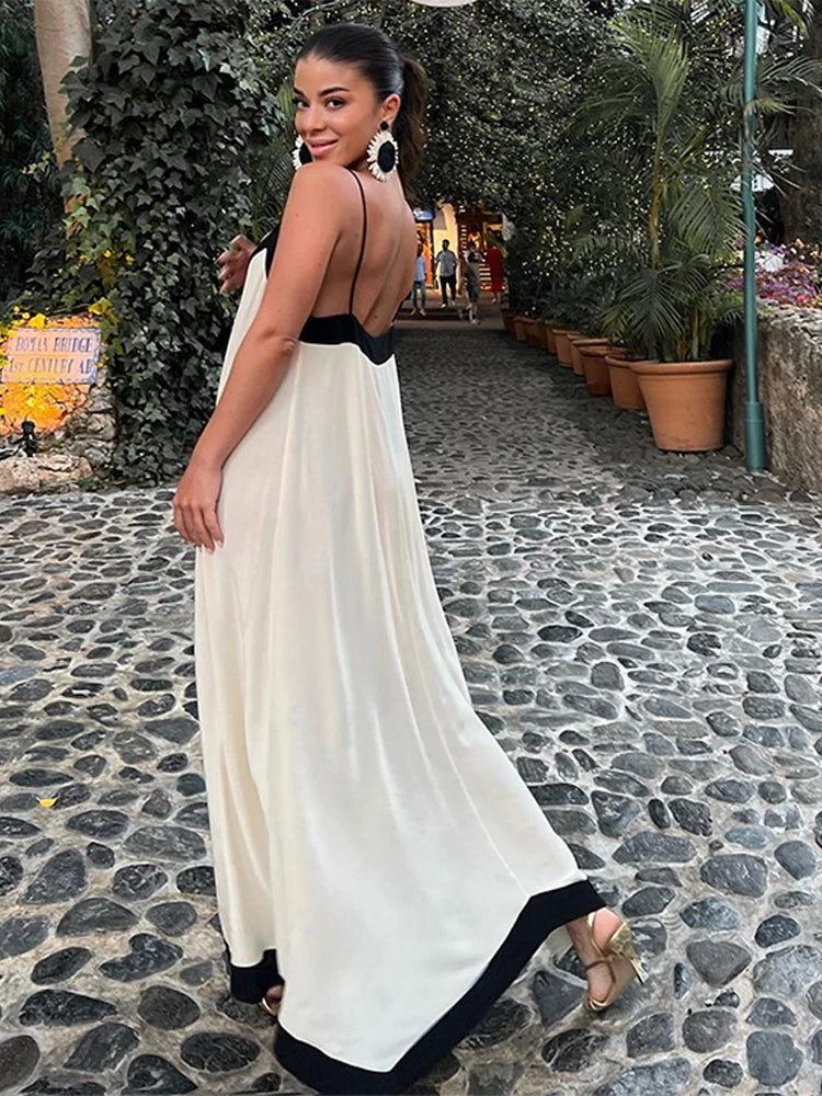 Robe longue femme à coupe fluide et aérée | Sorties estivales