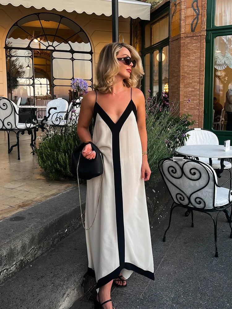 Robe longue femme à coupe fluide et aérée | Sorties estivales