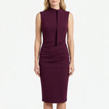 Robe midi chic ajustée | Réunions professionnelles