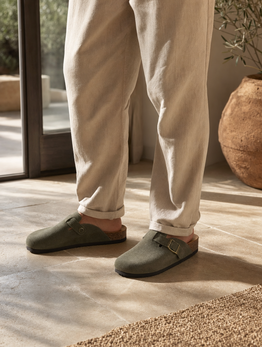 Sabots homme | Sabots à enfiler avec boucle réglable