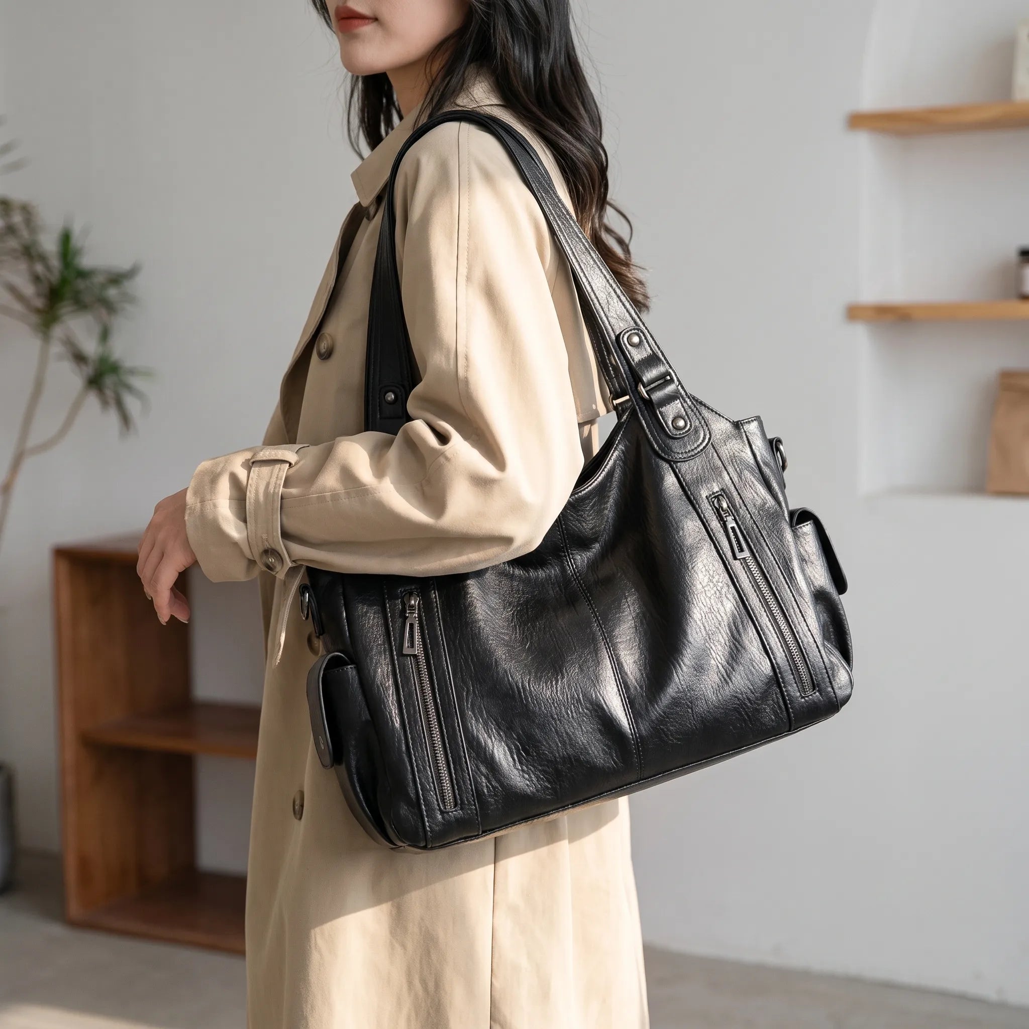 Sac à main bandoulière multipoche | Organisation quotidienne