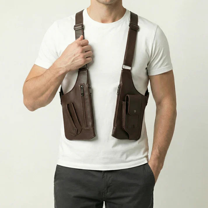 Sac bandoulière | Sacoche de poitrine réglable multipoche