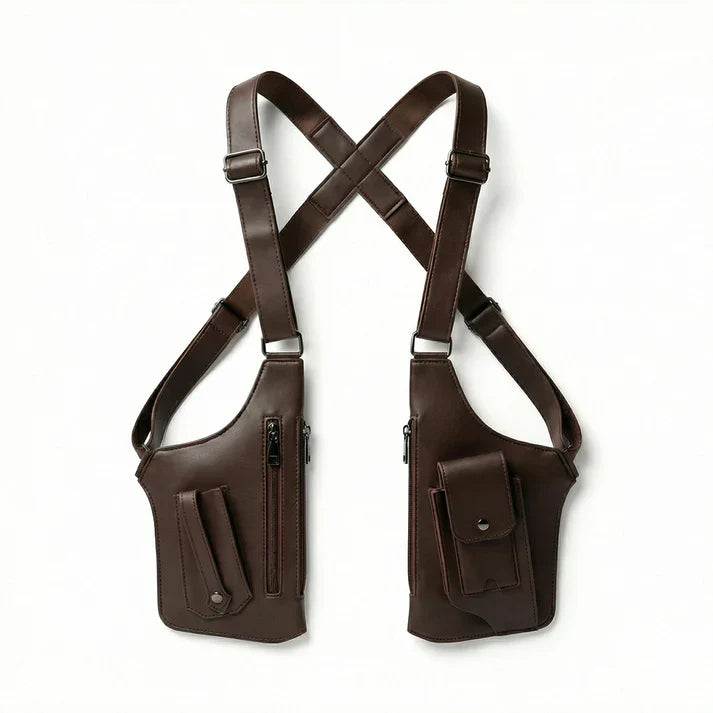 Sac bandoulière | Sacoche de poitrine réglable multipoche