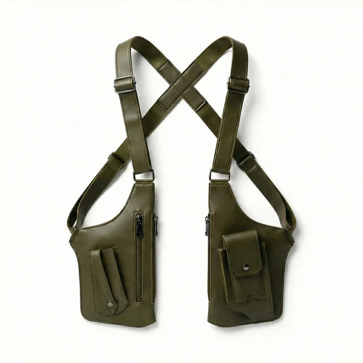 Sac bandoulière | Sacoche de poitrine réglable multipoche