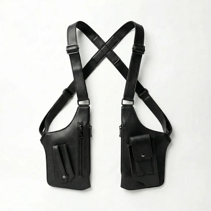 Sac bandoulière | Sacoche de poitrine réglable multipoche