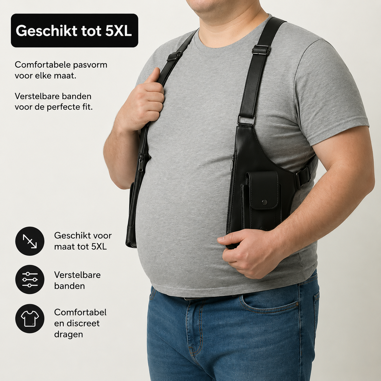 Sac bandoulière | Sacoche de poitrine réglable multipoche