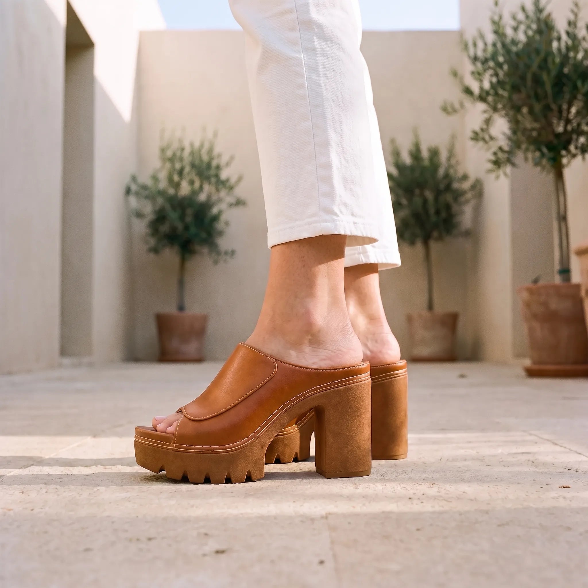 Sandales femme | Sandales à plateforme et talon carré