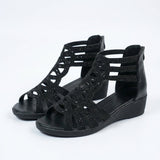 Sandales femme | Sandales compensées avec détails en strass